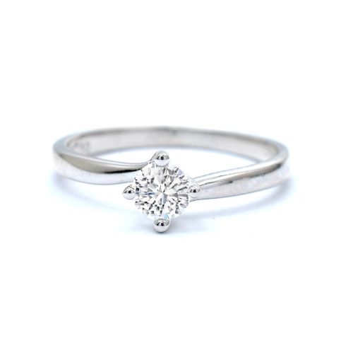 White gold engagement ring with diamond 0.32 ct