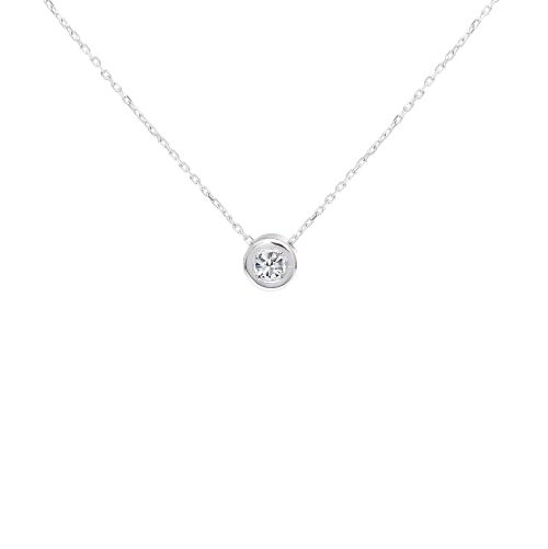 White gold necklace with diamonds 0.18 ct