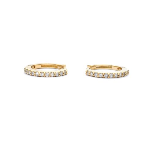 White gold earrings with diamonds 0.22 ct