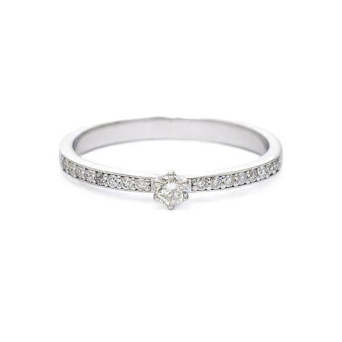 White gold engagement ring with diamond 0.24 ct