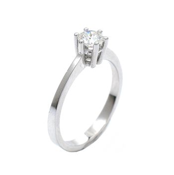 White gold engagement ring with diamond 0.40 ct