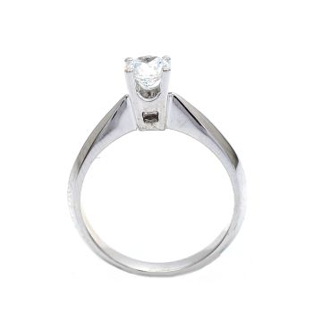 Годежен пръстен от 18К бяло злато с диамант 0.31 ct