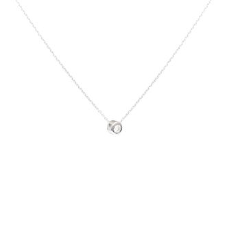 White gold necklace with diamonds 0.06 ct