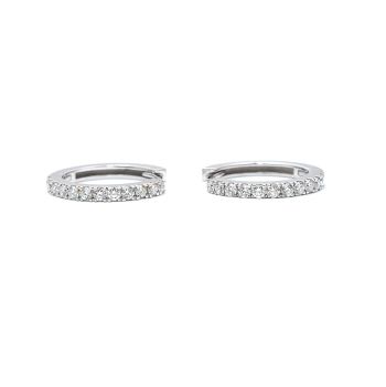 White gold earrings with diamonds 0.22 ct