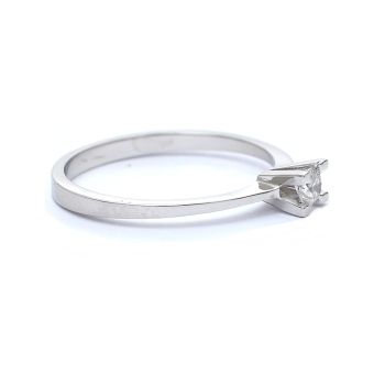Годежен пръстен от бяло злато с диамант 0.06  ct