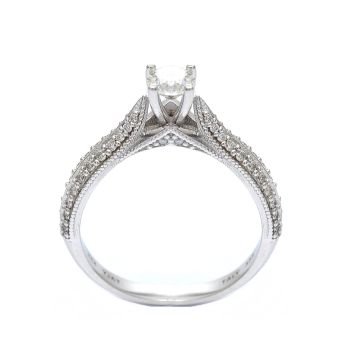 Годежен пръстен от бяло злато с диаманти 0.56 ct
