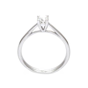 Годежен пръстен от бяло злато с диамант 0.18 ct