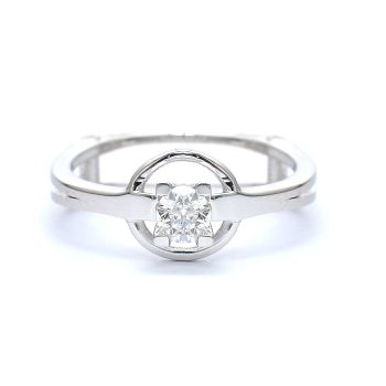 White gold engagement ring with diamond 0.31 ct