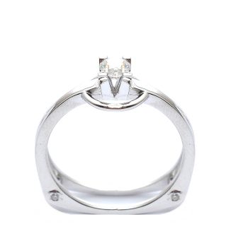 Годежен пръстен от бяло злато с диаманти 0.31 ct