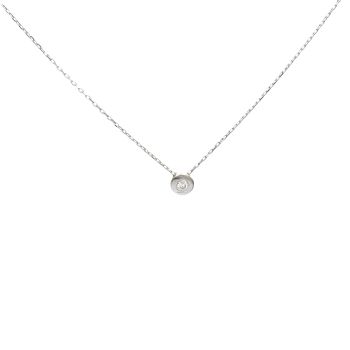 White gold necklace with diamonds 0.05 ct